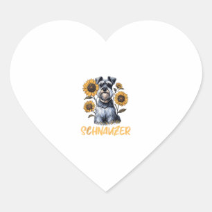 Pegatina En Forma De Corazón Gracioso perro Schnauzer