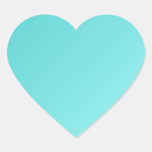 Pegatina En Forma De Corazón Gradiente lineal D1 - Turquesa a cian claro