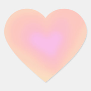 Pegatina En Forma De Corazón gradiente rosa de corazón pegatina