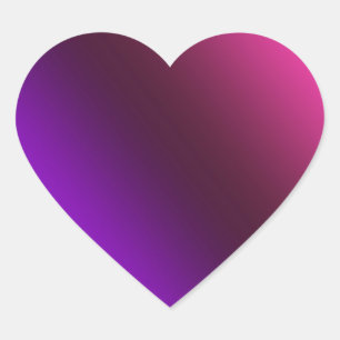 Pegatina En Forma De Corazón Gradiente, rosa-púrpura