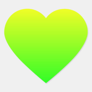 Pegatina En Forma De Corazón Gradiente verde amarillo