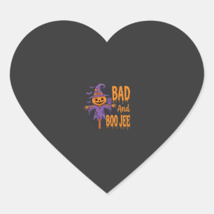 Pegatina En Forma De Corazón Gráfico de espantapájaros Bad And Boo Jee de Hallo