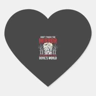 Pegatina En Forma De Corazón Gráfico del mundo de los diablos del espejo embruj