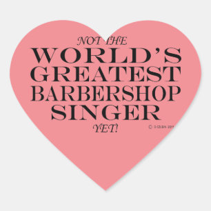 Pegatina En Forma De Corazón Gran cantante de barbería y Pegatina del corazón