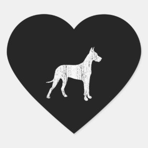 Pegatina En Forma De Corazón Gran Dueño de perro de danés regalo animal de cose