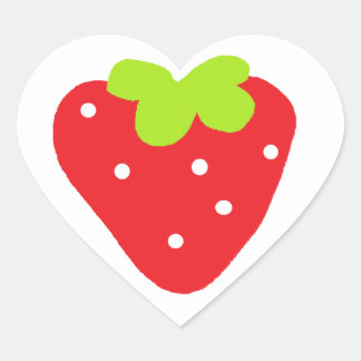 Pegatina En Forma De Corazón Gran fresa