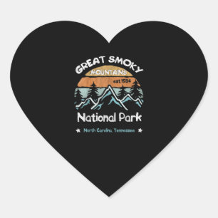 Pegatina En Forma De Corazón Gran Montañas Smoky Camping Parque Nacional de Est