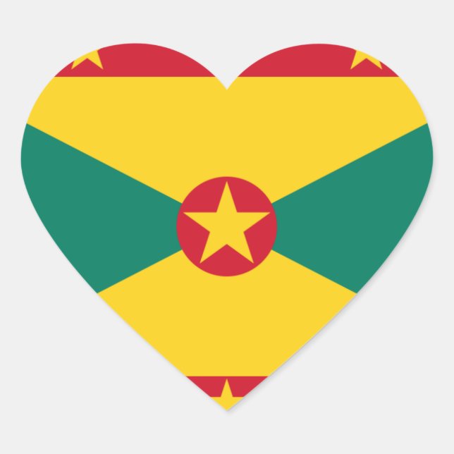Pegatina En Forma De Corazón granada (Anverso)