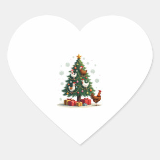 Pegatina En Forma De Corazón Granja de pollo vaca cabra caballo animal granjero