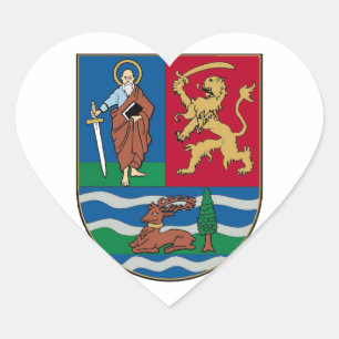 Pegatina En Forma De Corazón Grb de la Vojvodina, escudo de armas