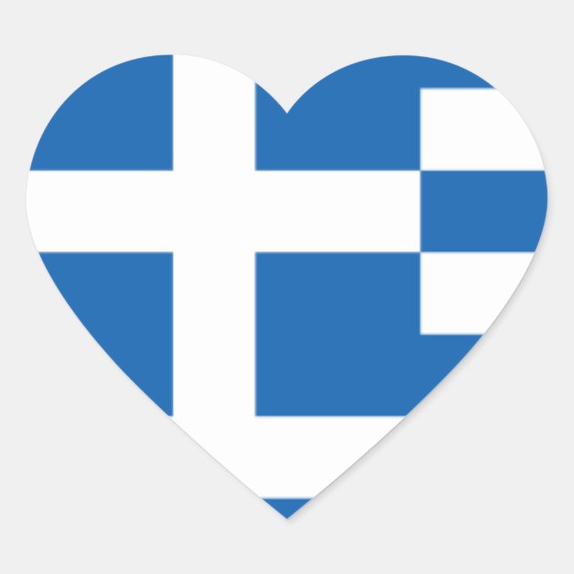 PEGATINA EN FORMA DE CORAZÓN GRECIA (Anverso)