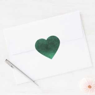 Pegatina En Forma De Corazón Grunge Oscuro - Verde