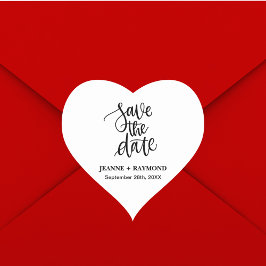 Pegatina En Forma De Corazón Guardar la Fecha de Boda Personalizada con Letra a