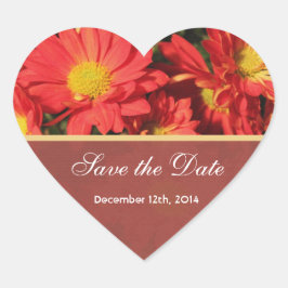 Pegatina En Forma De Corazón Guardar la fecha pegatinas de boda florales
