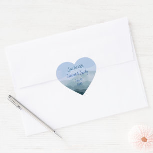 Pegatina En Forma De Corazón Guardar la Fecha Personalizar Montaña al Aire Libr