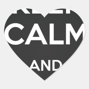 Pegatina En Forma De Corazón Guarde la calma y Vape encendido