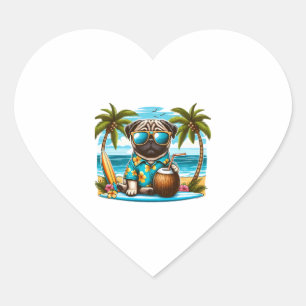 Pegatina En Forma De Corazón Guay Dogzz una taza fresca con gafas de sol Classi