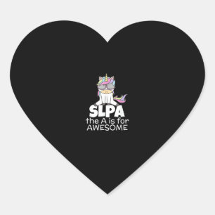Pegatina En Forma De Corazón Guay Unicorn para patólogo del lenguaje de voz SLP