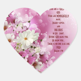 Pegatina En Forma De Corazón Guión Hijo de la Escritura de Dios