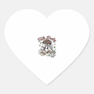 Pegatina En Forma De Corazón Habla Derby Conmigo Caballo Mint Julep Camiseta Vi