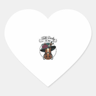 Pegatina En Forma De Corazón Habla Derby Conmigo Diseño de Sombrero de Caballo 