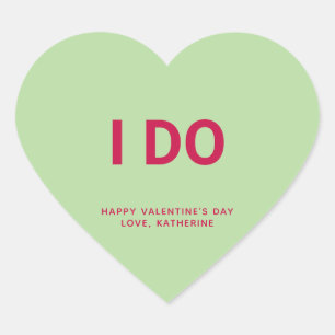 Pegatina En Forma De Corazón Hago una conversación El día de San Valentín perso