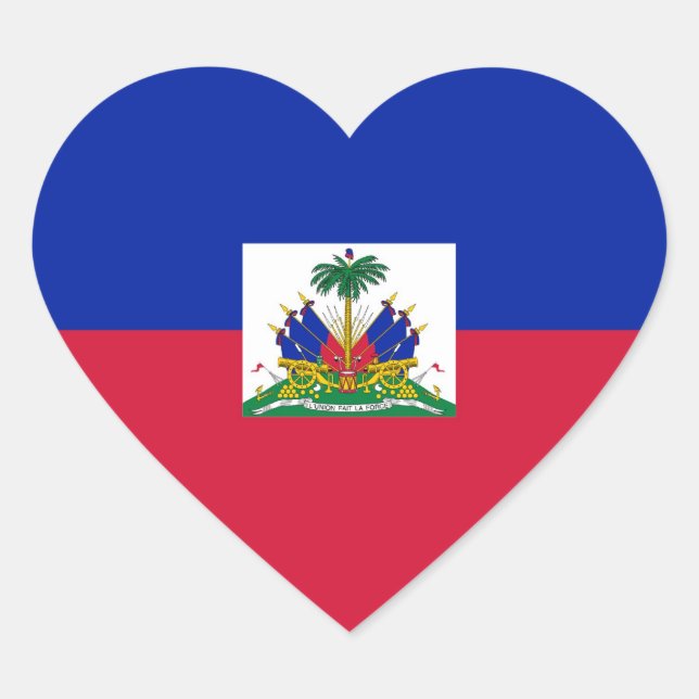 PEGATINA EN FORMA DE CORAZÓN HAITI (Anverso)