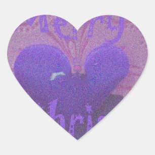 Pegatina En Forma De Corazón Hakuna Matata Merry Christmas Love Design.jpg