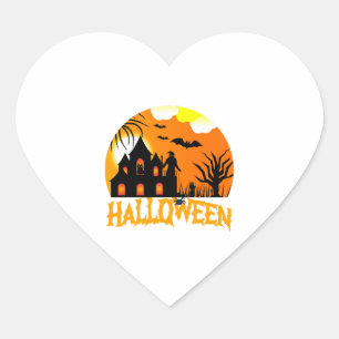 Pegatina En Forma De Corazón Halloween