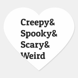 Pegatina En Forma De Corazón Halloween Creepy Spooky Scary Weird