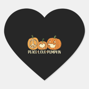 Pegatina En Forma De Corazón Halloween de la Calabaza de Amor por la Paz