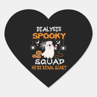 Pegatina En Forma De Corazón Halloween Dialysis Tech Ghost Nurs Halloween Kidn