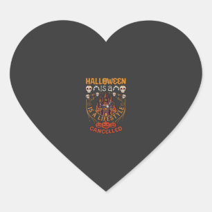 Pegatina En Forma De Corazón Halloween Es Estilo De Vida Cancelado Castillo Cal