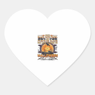 Pegatina En Forma De Corazón Halloween Feliz Pesca Gatos Negros Calabazas Cuerv