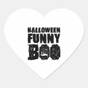 Pegatina En Forma De Corazón Halloween FUNNY BOO T SHIRT