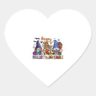 Pegatina En Forma De Corazón Halloween Gnomes Feliz Día de Acción de Gracias Ha