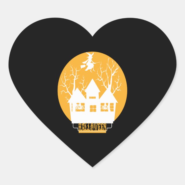 Pegatina En Forma De Corazón Halloween Halloween (Anverso)