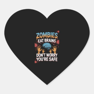 Pegatina En Forma De Corazón Halloween Zombie