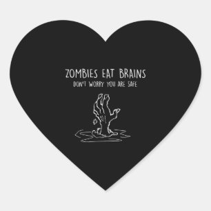 Pegatina En Forma De Corazón Halloween Zombie
