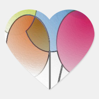 Pegatina En Forma De Corazón Happy Birthday