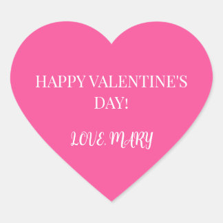 Pegatina En Forma De Corazón Happy Valentine's Day from Name Pink 