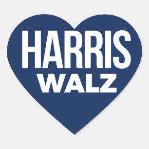 Pegatina En Forma De Corazón Harris Walz 2024