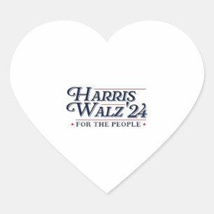 Pegatina En Forma De Corazón Harris Walz 2024