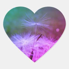 Pegatina En Forma De Corazón Haz un pegatina de dandilion de deseo
