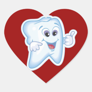 Pegatina En Forma De Corazón Healthy Happy Tooth