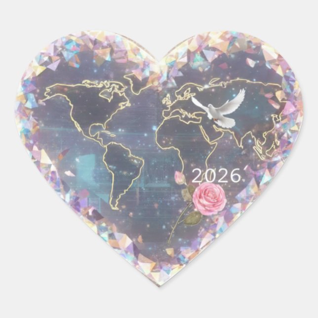 PEGATINA EN FORMA DE CORAZÓN HEART (Anverso)