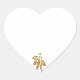 Pegatina En Forma De Corazón HEART Blanks con adorno de arte ThumbNail