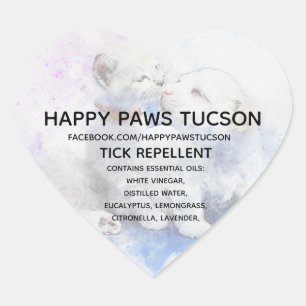 Pegatina En Forma De Corazón Heart Happy Paws