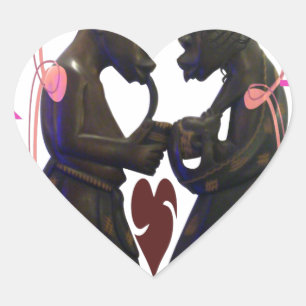 Pegatina En Forma De Corazón Hermosa e impresionante pareja africana: Un arte r