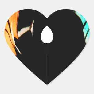 Pegatina En Forma De Corazón Hermosa imagen de arte en estilo africano